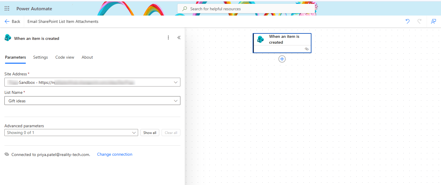 How to Send SharePoint List Item Attachments by Email Using Power Automate? 3 Configure the SharePoint Trigger