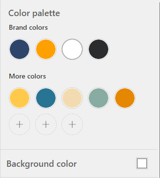 Brand Color and Background Color Options