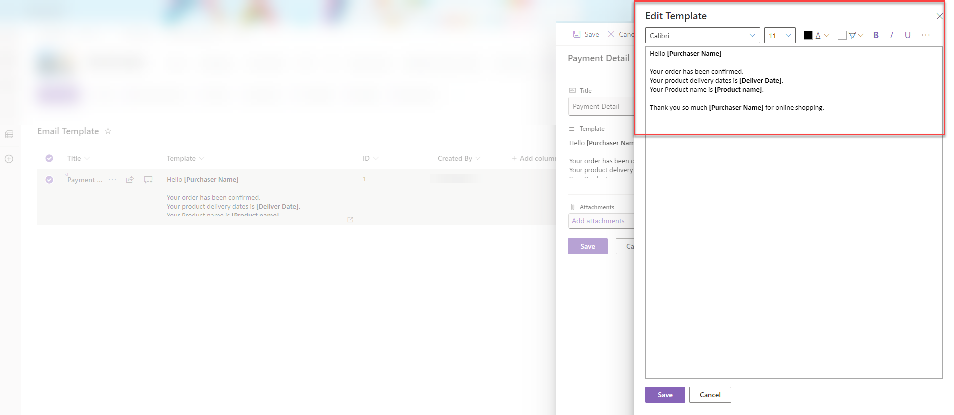 use email template power automate