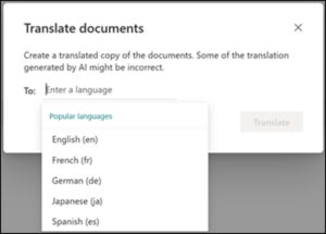 Document translation: